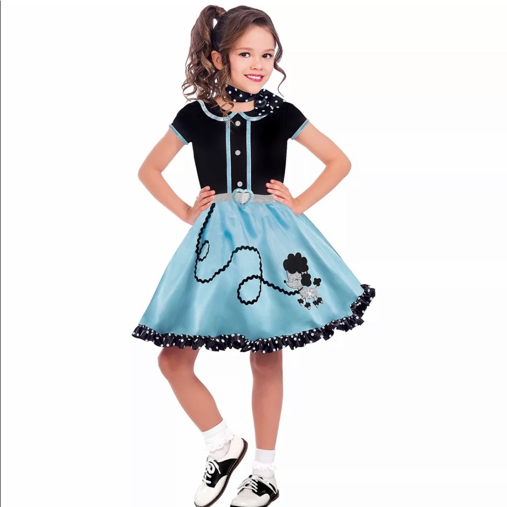 Kids 50s poodle skirt costume